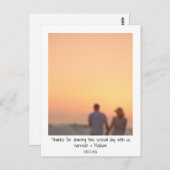 レトロインスタント写真名カスタムウェディングありがとう ポストカード (正面/裏面)