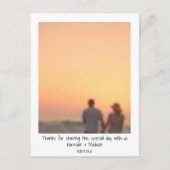 レトロインスタント写真名カスタムウェディングありがとう ポストカード (正面)