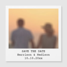 レトロインスタント写真名日付マグネットを保存