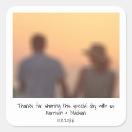 レトロインスタント写真名結婚式の引き出物 スクエアシール