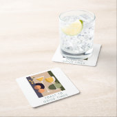 レトロインスパイアカクテルコースター スクエアペーパーコースター (インサイチュ)
