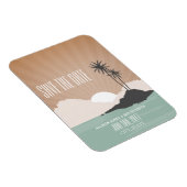 レトロインスパイアビーチ結婚式日付磁石を保存 マグネット (右側)