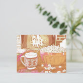 レトロインスパイアフェスティバルホリデーマグアンドポップコーン ポストカード (スタンド正面)