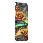 レトロインスパイアー・マッスルカー鮮やか・フローラ タンブラー (回転右)