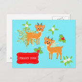 レトロインスパイア可愛いクリスマスプレゼント ポストカード (正面/裏面)