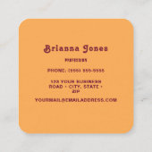 レトロインスパイア名刺 スクエア名刺 (裏面)