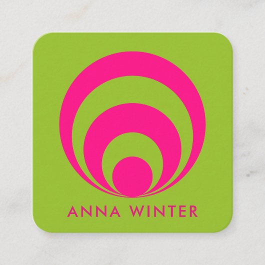 レトロインスパイア名刺 スクエア名刺 (正面)