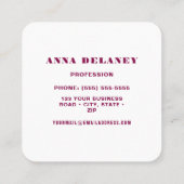 レトロインスパイア名刺 スクエア名刺 (裏面)