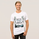 レトロインスパイア「後ろに何を乗り越えてはいけない」 トライブレンドＴシャツ (正面全面)