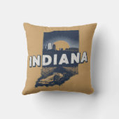 レトロインディアナ風光明媚シルエット クッション (裏面)