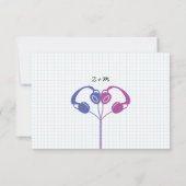 レトロインディミキステープ結婚ズパープル&インディゴ 出欠カード (裏面)