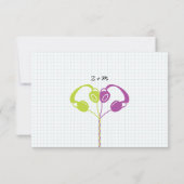 レトロインディミキステープ結婚ズパープル&ライム 出欠カード (裏面)