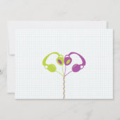 レトロインディーミックステープウェディング(パープル/ライム) セーブザデート (裏面)