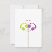 レトロインディ結婚ミキステープ(紫/ライム) 出欠カード (裏面)