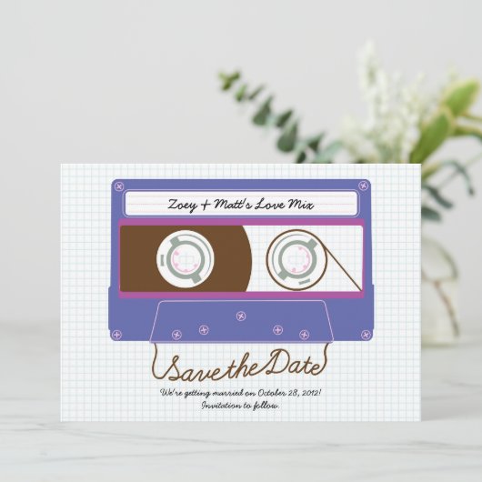 レトロインディMixtape Purple / Blue日付を保存 セーブザデート (スタンド正面)