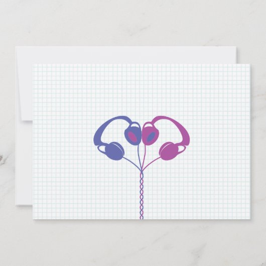 レトロインディMixtape Purple / Blue日付を保存 セーブザデート (裏面)