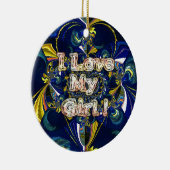 レトロインフィニティ私は私の女の子を愛 セラミックオーナメント (右)