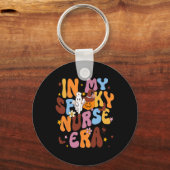 レトロイン不気味マイナースエラおもしろい不気味ナースハ キーホルダー (正面)