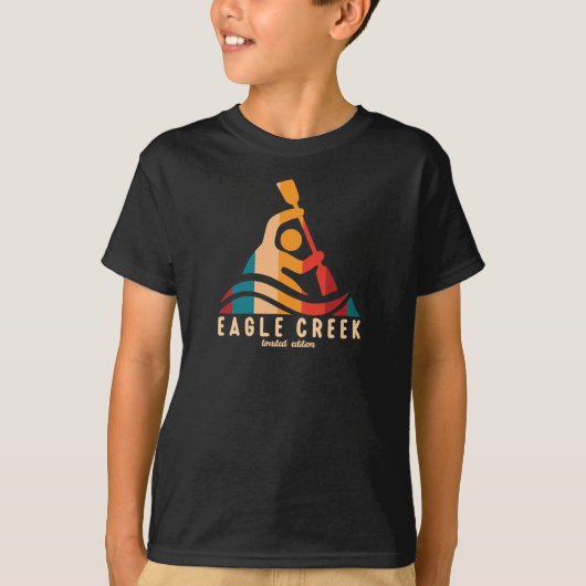 レトロイーグルクリークカヤック Tシャツ (正面)