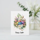 レトロイースターネストポストカード ポストカード (スタンド正面)