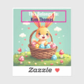 レトロイースターバニーバスケットブリス シール (シート)