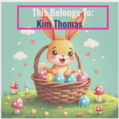 レトロイースターバニーバスケットブリス シール (正面)