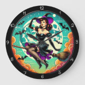 レトロウィッチオンブロム ラージ壁時計 (正面)