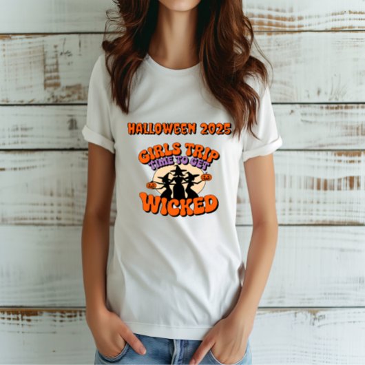 レトロウィッチガールズトリップハロウィーンの衣装 Tシャツ