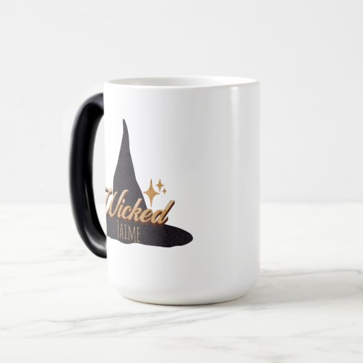 レトロウィッチハット邪悪な名前 モーフィングマグカップ (正面左)