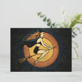 レトロウィッチハロウィーン招待状 招待状 (スタンド正面)