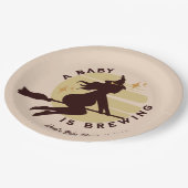 レトロウィッチベビーは赤ちゃんシャワーを醸造している ペーパープレート (アングル)