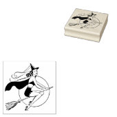 レトロウィッチラバーアートスタンプ ラバースタンプ (押印)