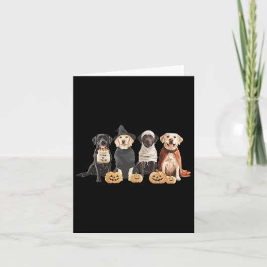 レトロウィッチラブラドールレトリエバーハロウィーンラブラドール カード (正面)