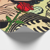 レトロウィッチヴァンパイアガールホラー漫画 ラッピングペーパー (角)