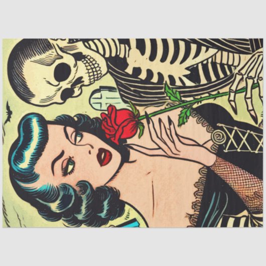 レトロウィッチヴァンパイアガールホラー漫画 薄葉紙 (正面)