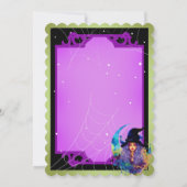 レトロウィッチ美しいハロウィンカード サンキューカード (裏面)