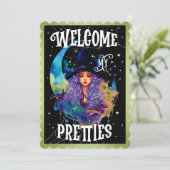 レトロウィッチ美しいハロウィンカード サンキューカード (スタンド正面)