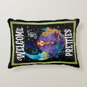 レトロウィッチ美しいハロウィーン アクセントクッション (正面)