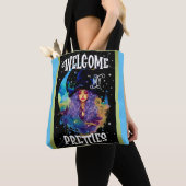 レトロウィッチ美しいハロウィーン トートバッグ (クローズアップ)