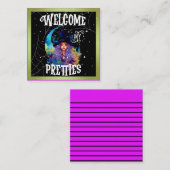 レトロウィッチ美しいハロウィーン ノートカード (正面/裏面)