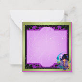 レトロウィッチ美しいハロウィーン ノートカード (裏面)