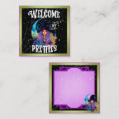 レトロウィッチ美しいハロウィーン ノートカード (正面/裏面)