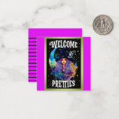 レトロウィッチ美しいハロウィーン ノートカード (正面/裏面インサイチュ)