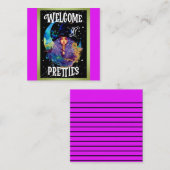 レトロウィッチ美しいハロウィーン ノートカード (正面/裏面)