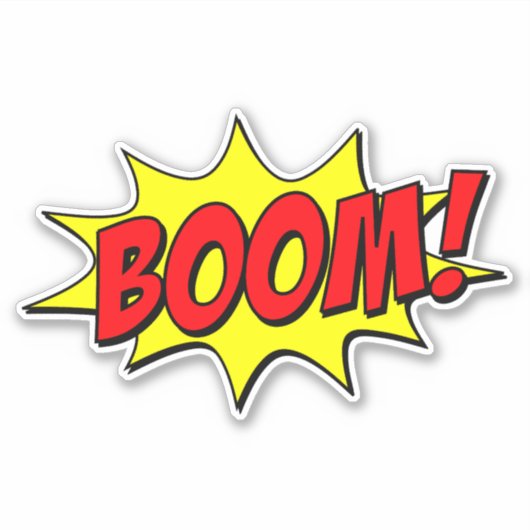 レトロウィムシー:ブーム!ヴィンテージ漫画ポップ・アートのアート シール (正面)