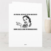 レトロウィメンスリフトショップ&タコスおもしろいカード カード (裏面)