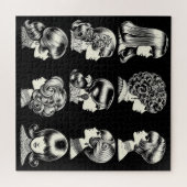 レトロウィメンズヘアスタイルズボホヴィンテージ ジグソーパズル (横)