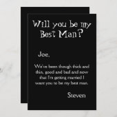 レトロウィル·ウィル·マイ·花婿介添人招待状 招待状 (正面/裏面)