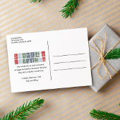 レトロウィンキングサンタシーズングリーティングクリスマス シーズンポストカード