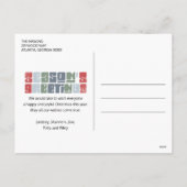 レトロウィンキングサンタシーズングリーティングクリスマス シーズンポストカード (裏面)